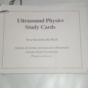 Ultrasound Physics study cards Terry Reynolds